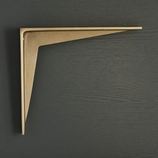 Heritage Shelf Bracket, Brushed Satin Brass Lacquered (BR48-BS) 8" x 7"