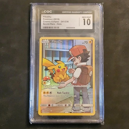 Pikachu 241 Cosmic Eclipse Secret Rare CGC 10 GEM MINT Pokemon