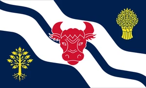 Oxfordshire Flag Self Adhesive Vinyl Sticker