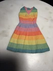 Vintage Barbie Fun & Games Rainbow Striped Dress