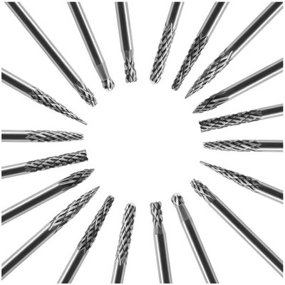 20PC Tungsten Carbide Burr Set 1/8 Shank - Die Grinder Bits