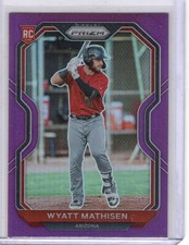 2021 Panini Prizm Purple Prizm RC #84 Wyatt Mathisen Arizona Diamondbacks