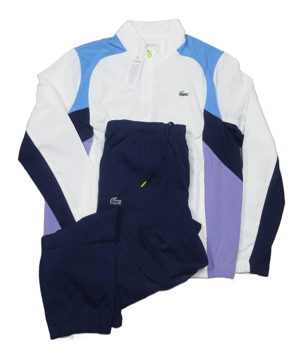 have opkald underskud Lacoste Sport Men&#039;s White Colorblock Jacket &amp; Pants 2 Piece Track  Tracksuit | eBay