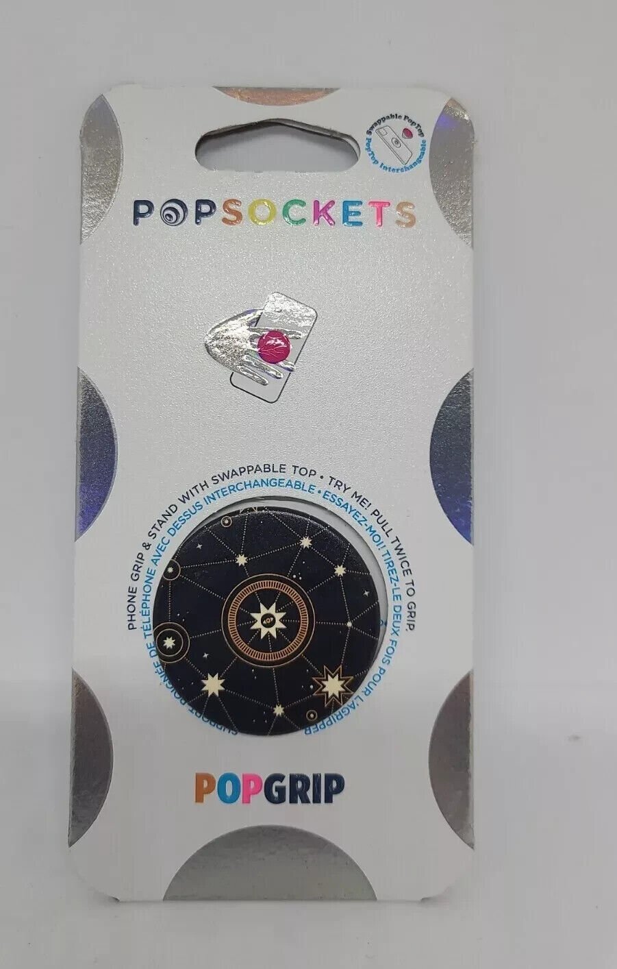 PopSocket Start Chart Black Pop Grip Phone Stand With Swappable Top-image