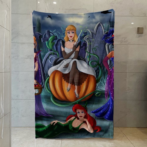 Disney Halloween Blanket Mickey Friends Duffy Family Pumpkins Candy Soft Blanket - Picture 38 of 54