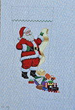 Susan Roberts Santa Long List Christmas Stocking 110 Needlepoint Canvas 18" 13ct