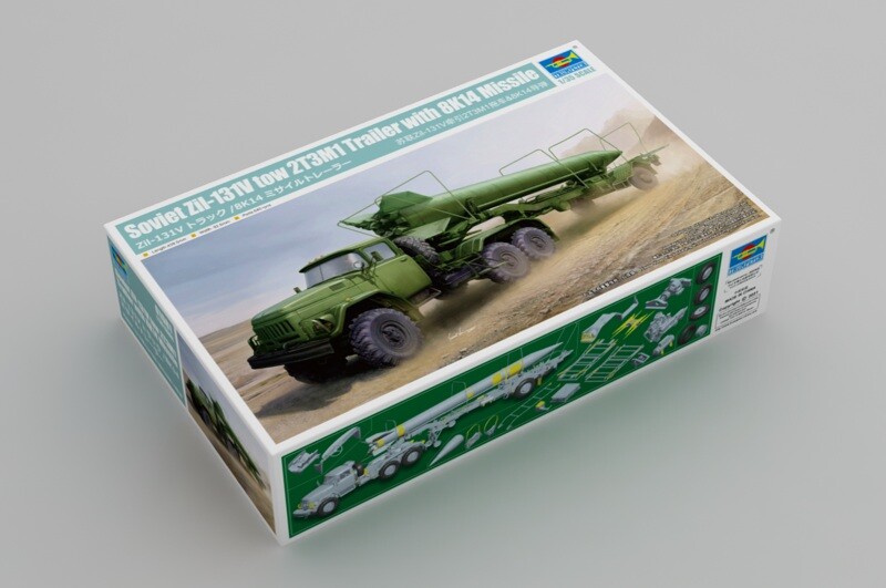 Trumpeter 01081 - 1:35 Soviet Zil-131V Tow 2T3M1 Trailer with 8K14 Missile - New