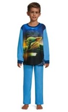 Star Wars MANDALORIAN NEW  Boy's 2 pc pajama set size L 10-12 Blue/green
