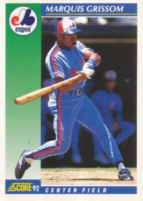 #066 MONTREAL EXPOS # MARQUIS GRISSOM # BASEBALL CARD SCORE NFL '92
