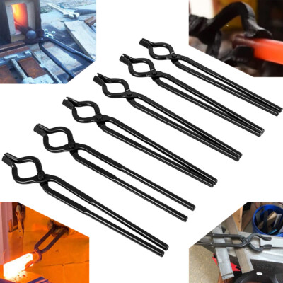 17 Inch V-Bit Bolt Blacksmith Tongs Knife Making Bladesmith Anvil Forge Tongs