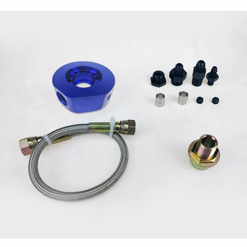 VTEC Head Conversion Kit - LS B18 B20 Aluminum Adapter Plate Sandwich Set Blue Foto 4 de 4