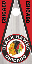 Corn Hole Board Wrap - Chicago Blackhawks Cornhole