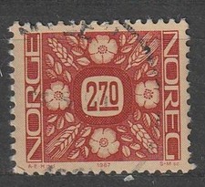 NORWEGEN ALTE DAUERMARKE 2,20 Kr von 1987 GESTEMPELT **