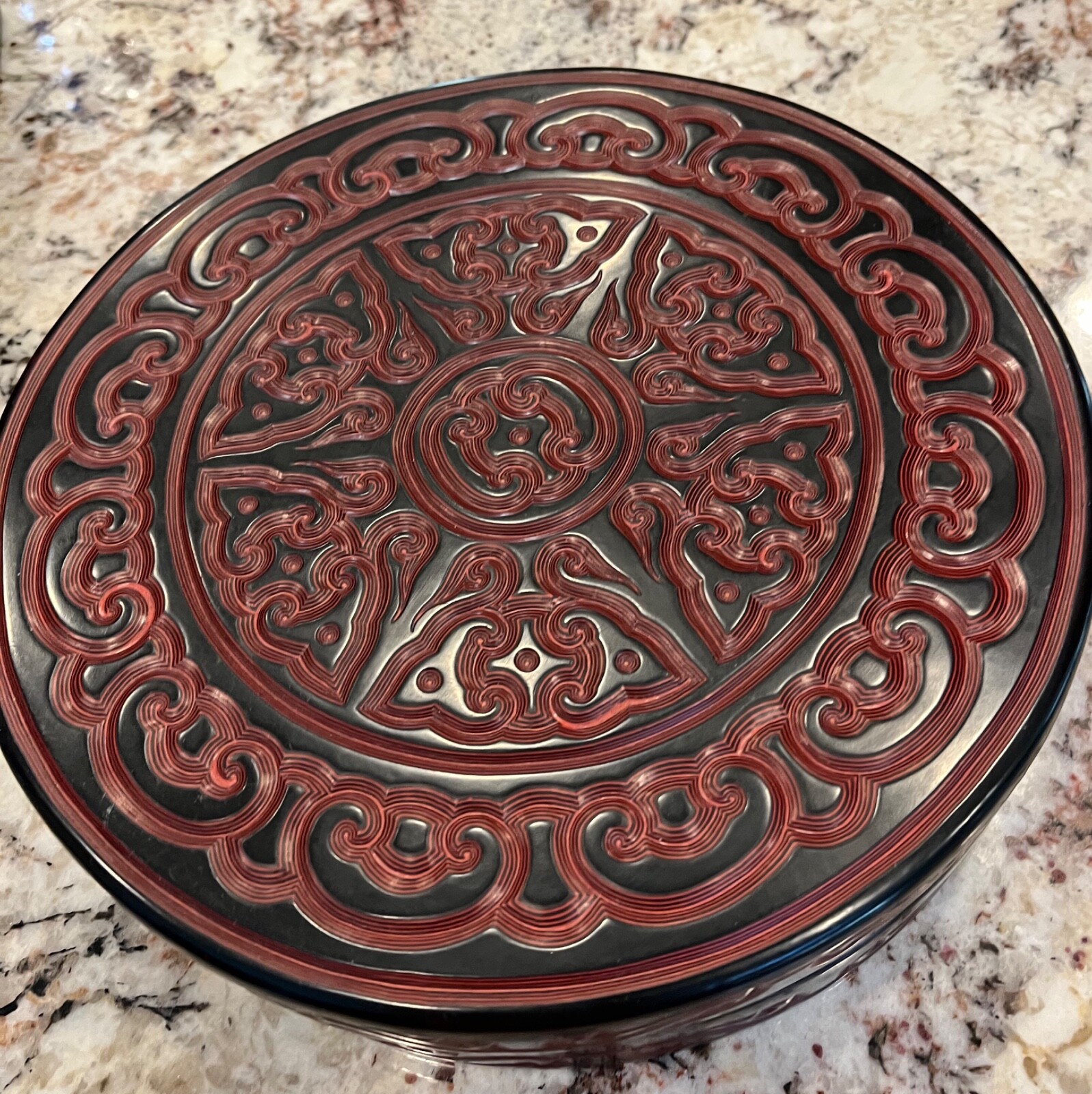 Chinese Vintage Box. Made of Wood, Laquer, Round, Compartments, Used ...