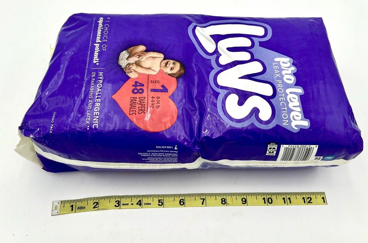 Luvs Diapers - Size 1 - Count 48 - ( 8-14 LBS) | eBay