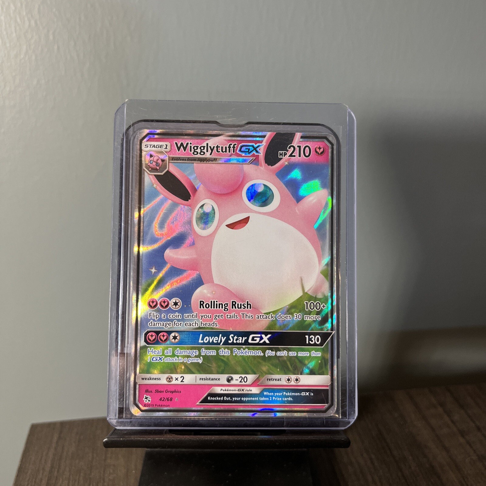 Holo Wigglytuff GX 42/68 Ultra Rare Hidden Fates Pokemon TCG 2019