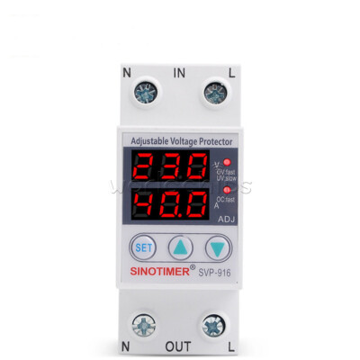 40/63/80A 230V Din Rail Adjustable Auto Over / Under Voltage Protection Device