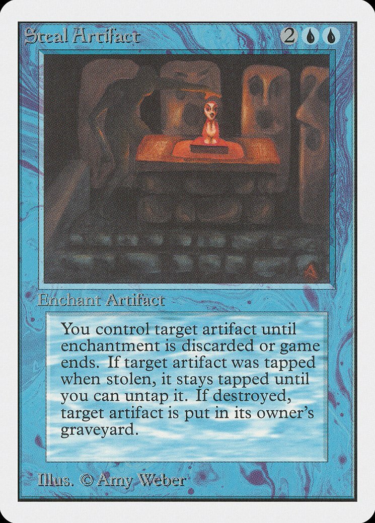 Steal Artifact Unlimited NM Blue Uncommon MAGIC THE GATHERING CARD ABUGames