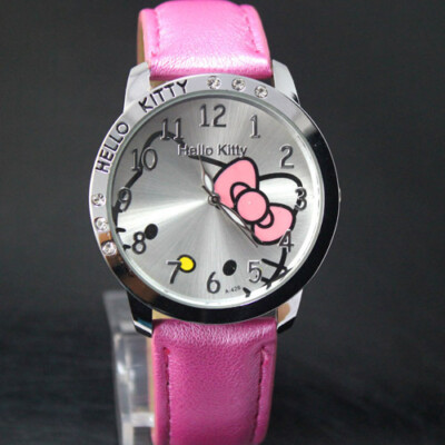 Mädchen Hello Kitty Cartoon Mode Armbanduhr Kinder Kids Uhr Weihnachtsgeschenk