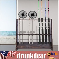 10 Holes Billiard Cue Rack Wooden Pool Stick Stand Cue Holder Billiards Club