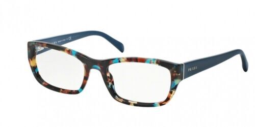Prada Eyeglasses VPR 18P NAG-1O1 Tortoise w/ Blue Cat Eye  display picture 1