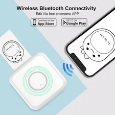 Mini Thermal Printer Pocket Photo Printer Wireless Bluetooth Printing Portable