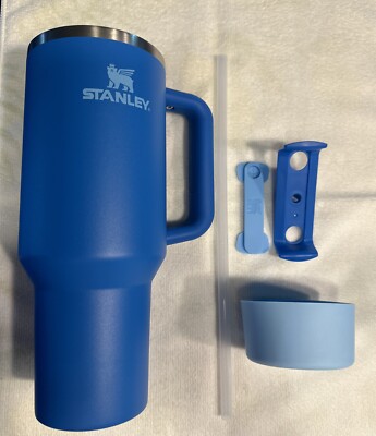 EUC Stanley 40oz Tumbler Azure Blue - Bottom Bumper - Meticulously