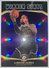 LEBRON JAMES 2020/21 PANINI OPTIC WINNER STAYS PURPLE PRIZM REFRACTOR #20 MINT