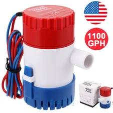 1100GPH 12V Electric Bilge Pump For Boat Marine Submersible Sump Water Transfer