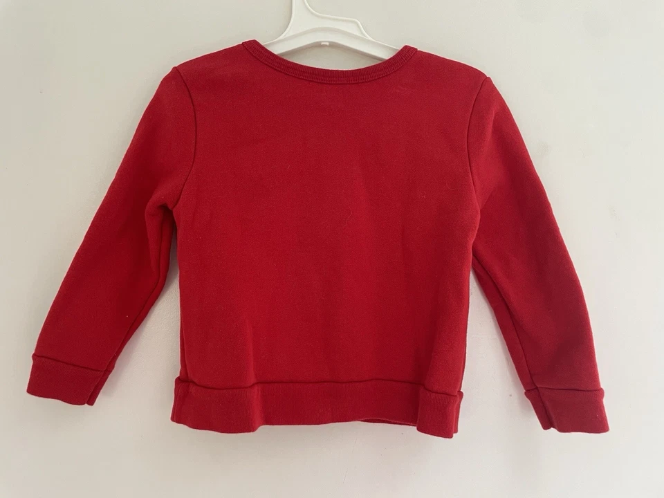 Garanimals Niñas Pequeñas Brillo Dulce Corazón Acogedora Manga Larga Sudadera Roja 3T Foto 4 de 4