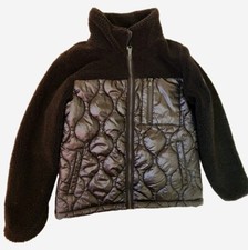 Koolaburra By Ugg Mixed Sherpa Packed Quilted Puffy Coat Black Size M Nwt