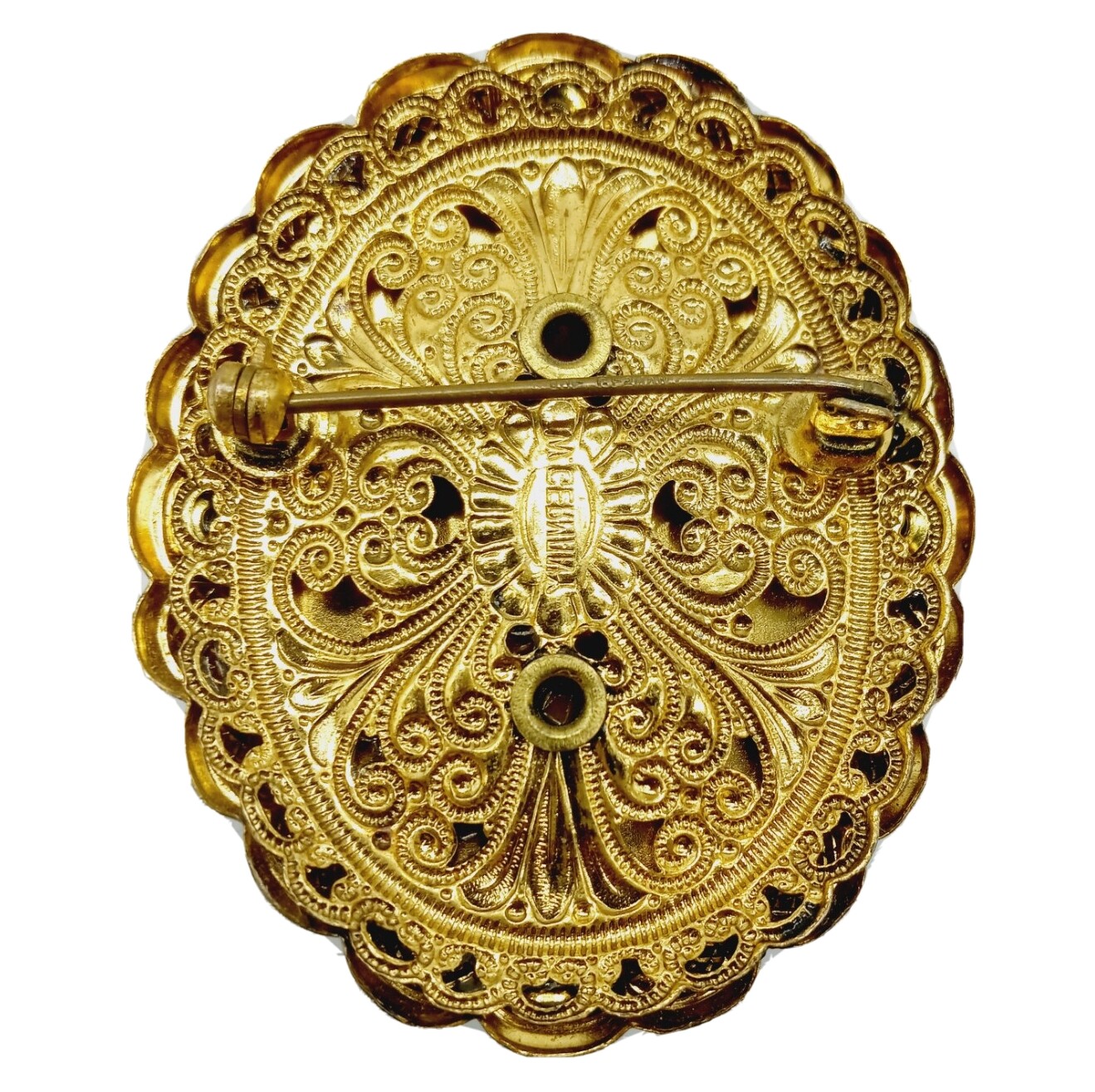 RARE Vintage W Germany brooch cameo Antique 40s era V… Gem