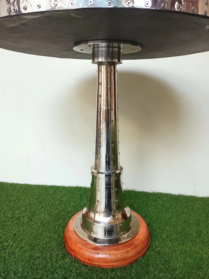 Vintage Aviator End Table Coffee Tea Cocktail Table Bar Restaurant Garden Home - Image 3 of 4