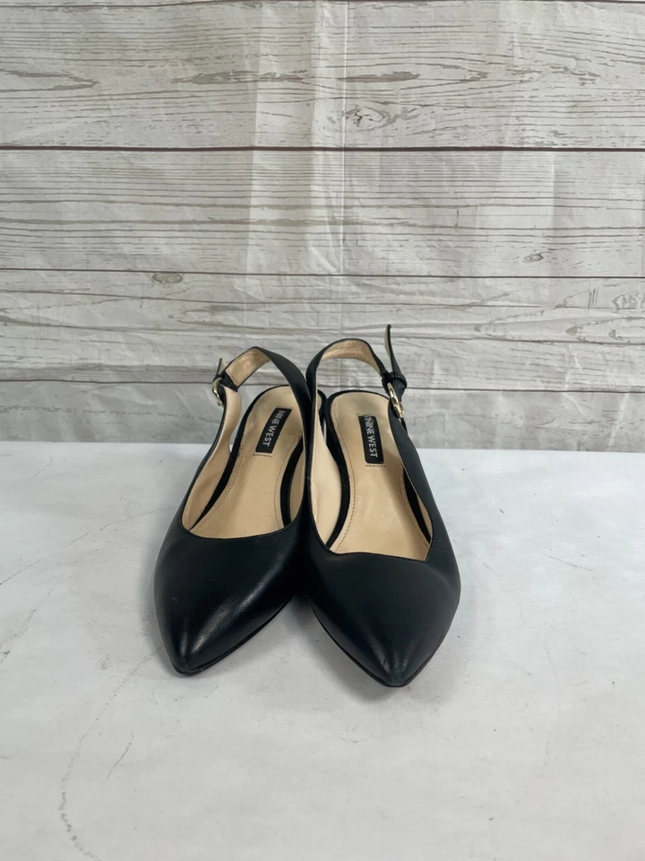 Nine West 女式郁金香粗跟露跟高跟鞋 5M 码 — 第 2/4 张图片