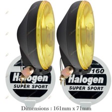 One Pair Sport 6 Inch Universal Fx1160 Halogen Spot Light Fog Lamp Yellow 24v