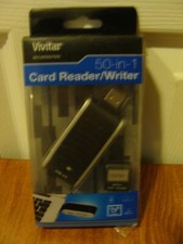 VIVITAR 50-IN-1 Card Reader/Writer SD/Micro SD/CF/XD Plug and Play Install NEW 
