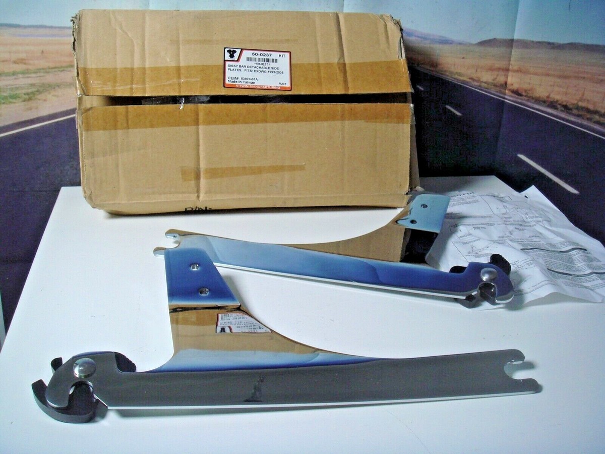Harley Detachable Side Plates FXDWG Sissy Bar Dyna 1993-2005 V 