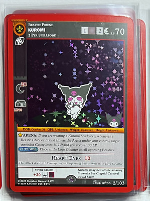 MetaZoo - Kuromi (Heart Eyes) 2/103 Gold Full Holo NM+ | eBay