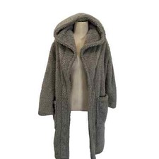 Pottery Barn Teen Recycled Cozy Sherpa Robe - Grey