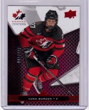 LUKA BURZAN 18/19 Team Canada Juniors Rookie Exclusives #49 Card #d 001/225