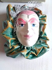 Deko Maske Gipsmaske z. Hängen 11x14 cm Wanddeko venezianischer Stil in OVP