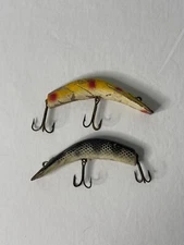 (2) Vintage KAUTZKY Lazy Ike Wooden Fishing Lure Tackle