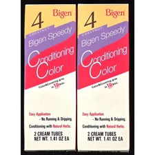 Lot of 2 Bigen Speedy Conditioning Color #4 Chestnut 2 Cream Tubes 1.41 oz Each