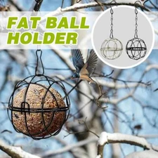 Outdoor Bird Feeder Hanging Fat Ball Holder Iron Bird Feeder Food Dispense🔥US