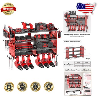 Multi-Functional Wall Tool Organizer - Heavy-Duty Design for Garage & Workshop