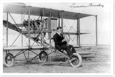 Aviation Pioneer Lincoln Beachey Seated In His Airplane 1913 Silver Halide Photo