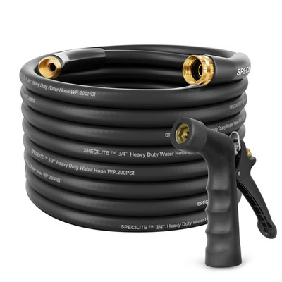 Specilite 3/4 Hot/Cold Garden Hose 75 Ft Industrial High Pressure Nozzle