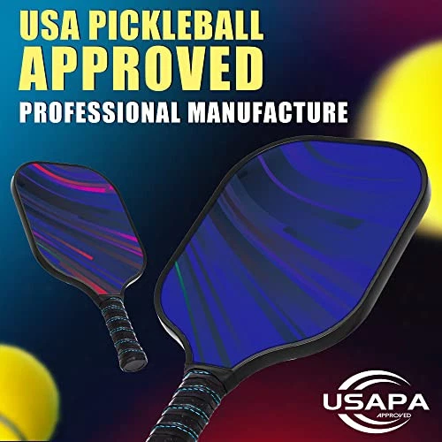Pickleball Paddles, USAPA Approved Fiberglass Pickleball Set of 2/4 with Pickleball Paddles, USAPA Approved Fiberglass Pickleball Set of 2/4 with