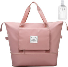 Travel Duffel Bag, Foldable Gym Bag Overnight Weekend Bags Women, Lightweight Ho