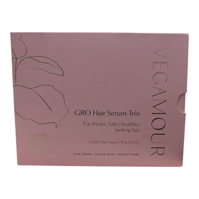 Vegamour GRO Hair Serum Trio Set for Thinning Hair 3 X 1 Oz-FREE SHIPPING